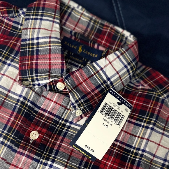 Ralph Lauren Men's Red Plaid Shirt - Picture 2 of 3
